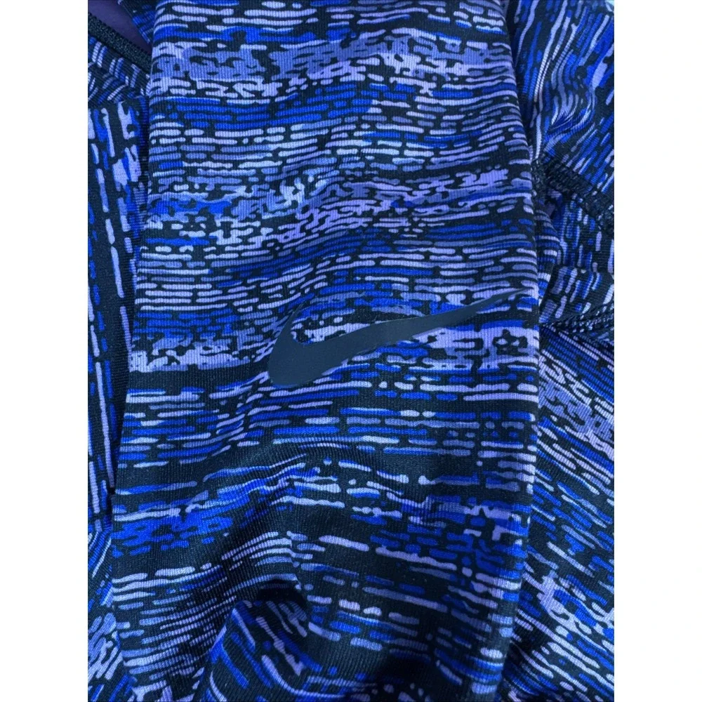 Nike Pro Blue Purple Dri-Fit Half-Zip Thumbholes Pullover Women's‎ M